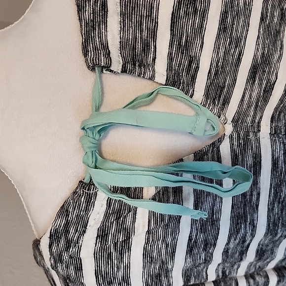 Anthropologie Striped Keyhole Tie Back Long Sleeve Top - Picture 7 of 16